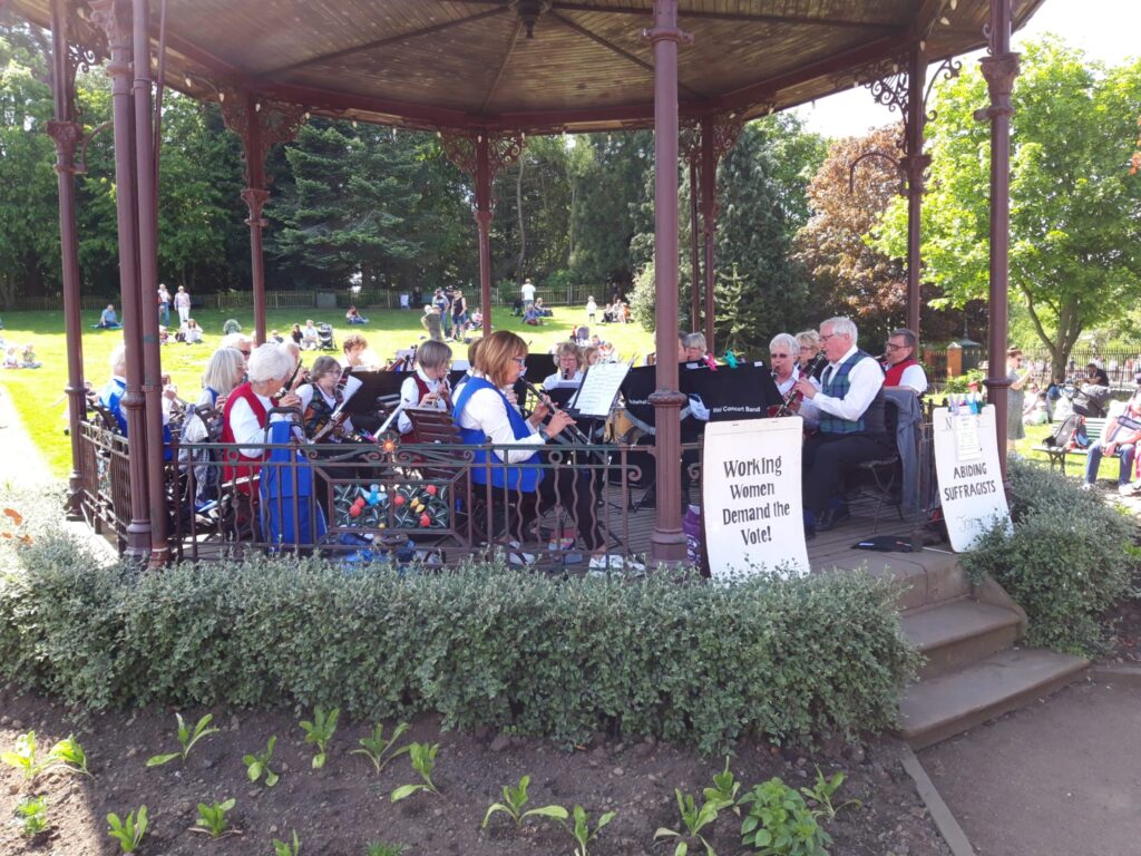 A view of the woodwind in Beamish bandstand summer twenty two.