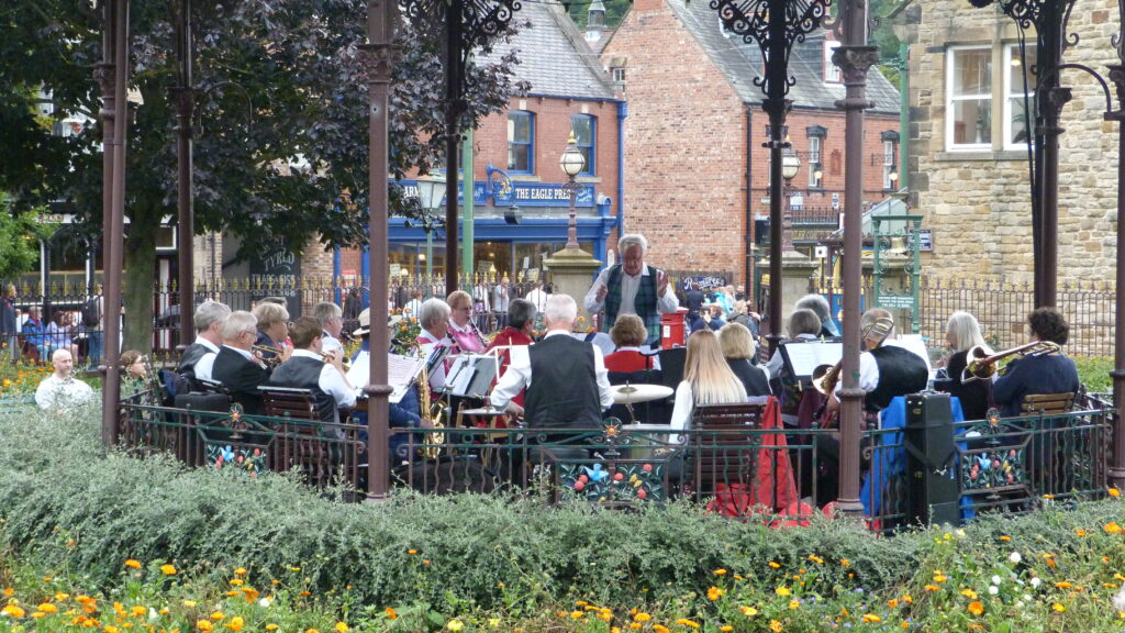 Filling the bandstand at Beamish.